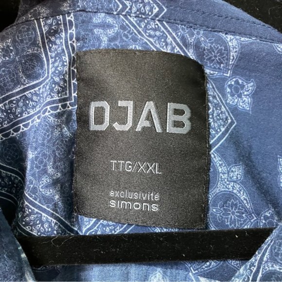 Djab Simons Mens Hawaiian Bandana Style Button Down Flowy Shirt - Picture 3 of 4